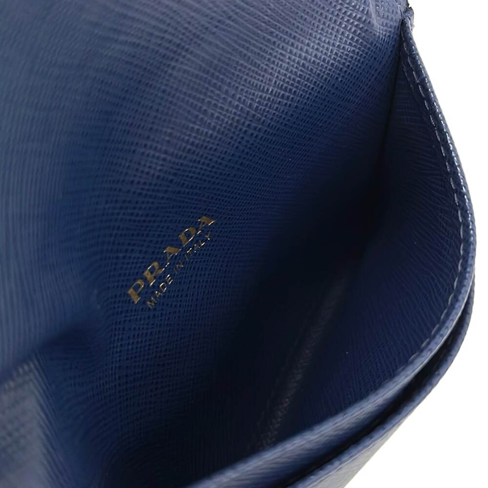 Prada Card Case Navy Gold - Picture 4 of 5